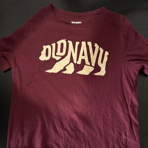 Old Navy Red Short Sleeve Tees Casual Cotton Blend